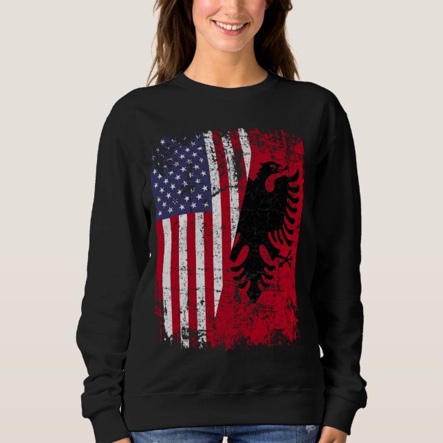 Sudadera ALBANIA RAÍZ Águila Roja MEDIANTE ALBANIA FLA (Anverso)