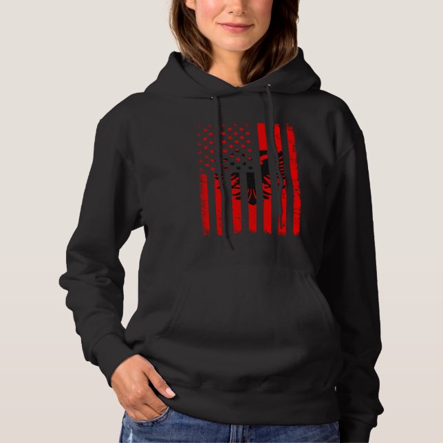 Sudadera Albanian American Flag Albania America Pride Herit (Anverso)