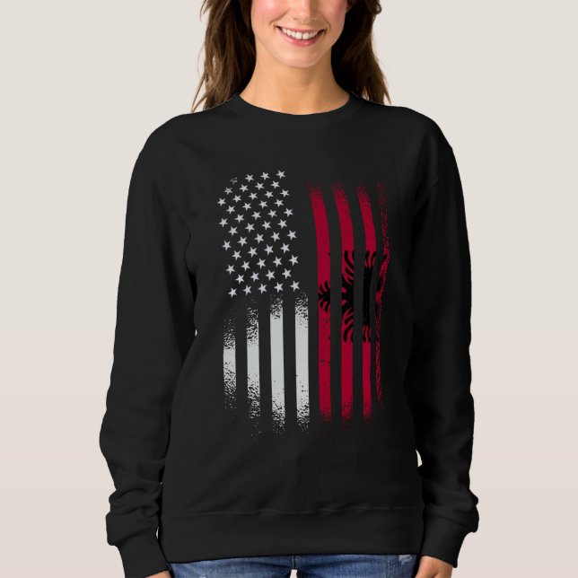 Sudadera Albanian American Heritage Month Albania Patriot G (Anverso)