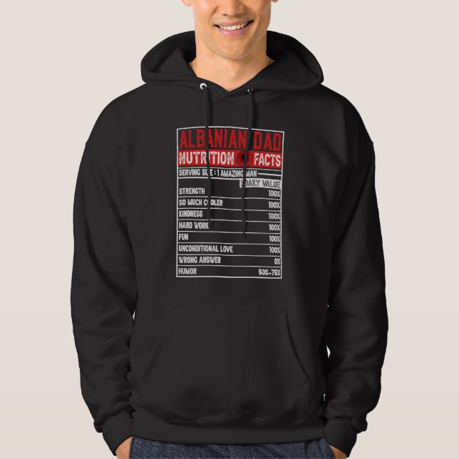 Sudadera Albanian Dad   Dad Hero Nutritional Father's Day (Anverso)