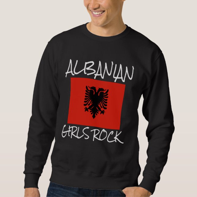 Sudadera Albanian Girls Rock Proud To Be Albanian Eagle Alb (Anverso)