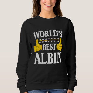 Sudadera Albin Nombre Personal Funny Nombre Mejor del Mundo