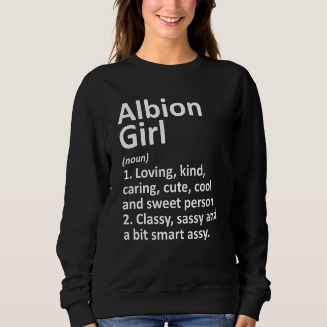 Sudadera Albion Chica Mi Michigan Funny City Home Roots (Anverso)