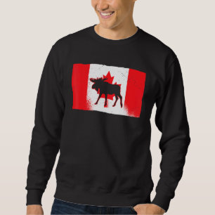 Sudadera Alce canadiense Día de Canadá Hoja de Arce Orgullo
