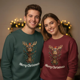 Sudadera Alce de Luces Navideñas