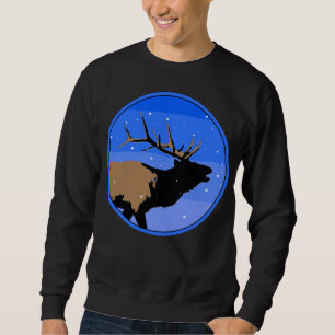 Sudadera Alce torpe en invierno - Arte de vida salvaje orig