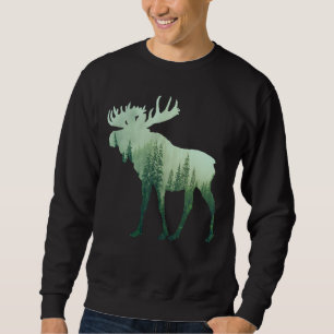 Sudadera Alces Ciervos Y Naturaleza Del Bosque