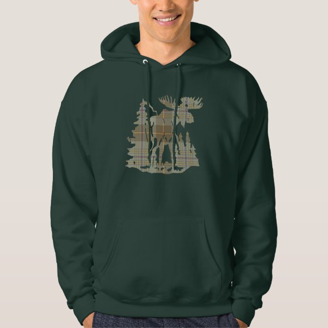 Sudadera Alces de la tela escocesa (Anverso)