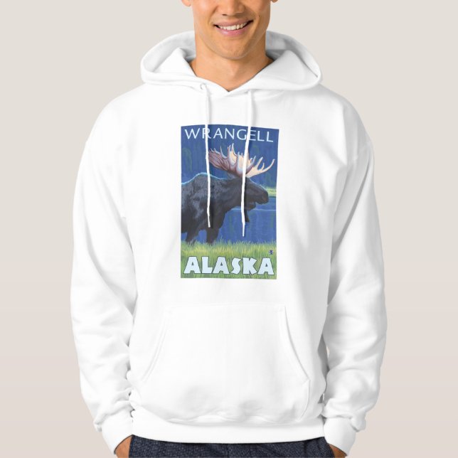 Sudadera Alces en la noche - Wrangell, Alaska (Anverso)