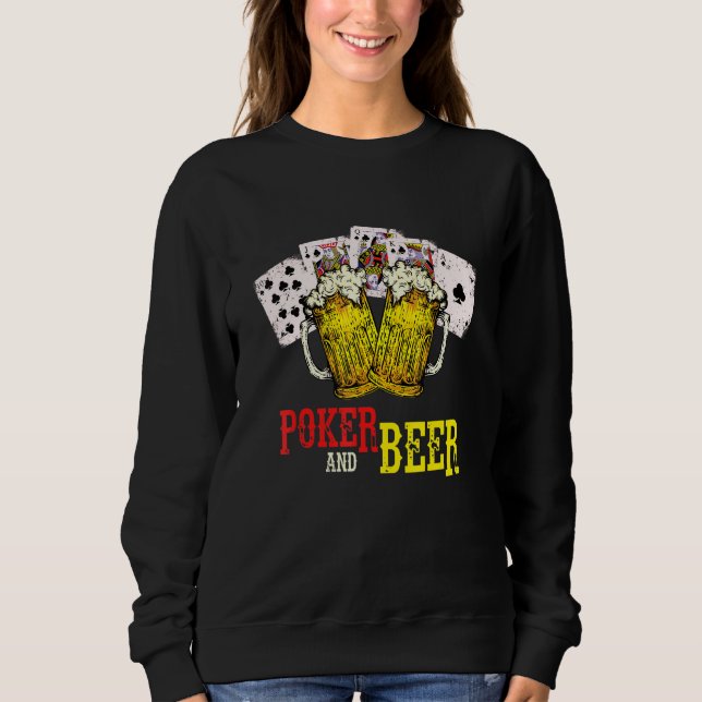 Sudadera Alcohol Poker Beer Gambler Alcohol Bluff Deck Ca (Anverso)