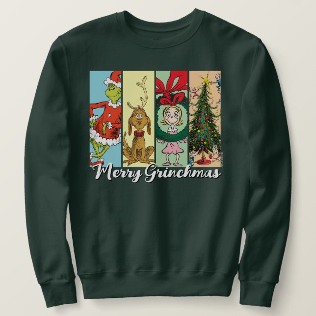 Sudadera Alegre Collage de Grinchmas (Anverso del diseño)