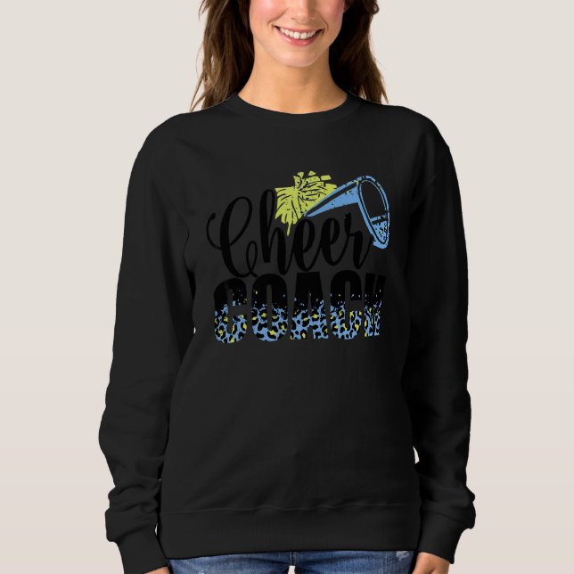 Sudadera Alegre el entrenador Leopard Cheerled Props (Anverso)