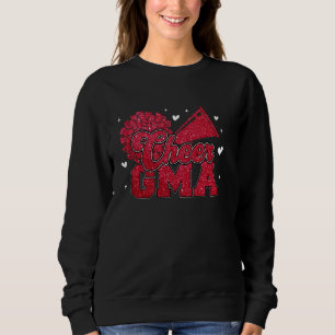 Sudadera Alegre Gma Abuela Mayor Fan Cheerader Red Blac