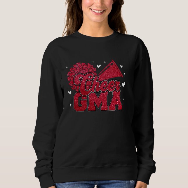 Sudadera Alegre Gma Abuela Mayor Fan Cheerader Red Blac (Anverso)