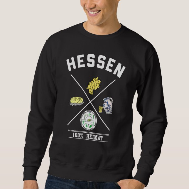 Sudadera Alegre Hessen Life Bebida Hessen Comida Sauc verde (Anverso)