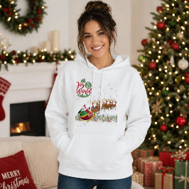 Sudadera Alegría al mundo Santa trineo Navidad
