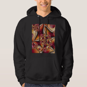Sudadera Alegría Colorida Abstracta Fantasía Fractal Naranj