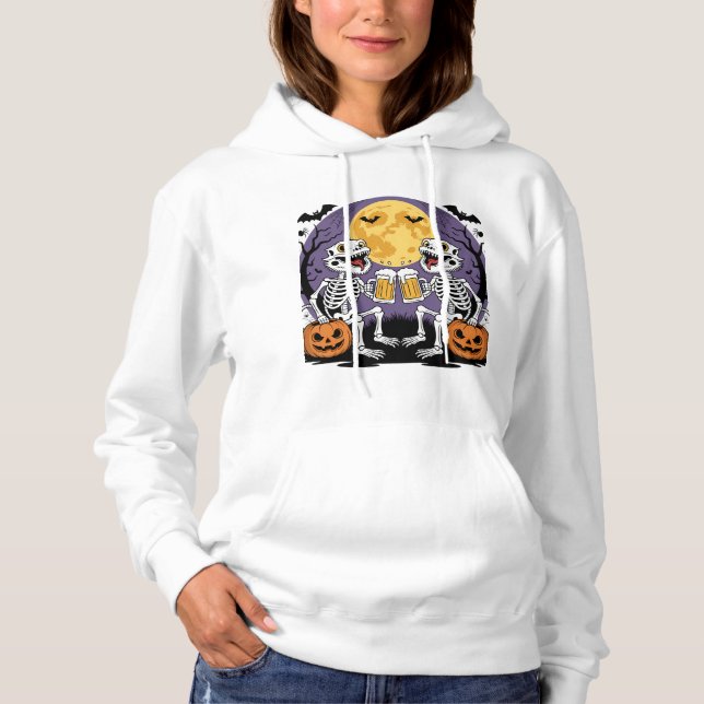 Sudadera Alegría de cerveza Skeleton Lizards Halloween (Anverso)