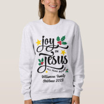 Alegría en Jesús Nombre de familia de Navidad cris