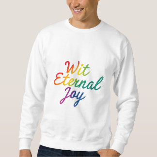 Sudadera Alegría eterna - Arte de tipografía arcoiris