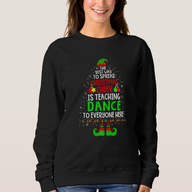 Sudadera Alegría Navideña Es Enseñando Baile Santa Elfo Pro (Anverso)