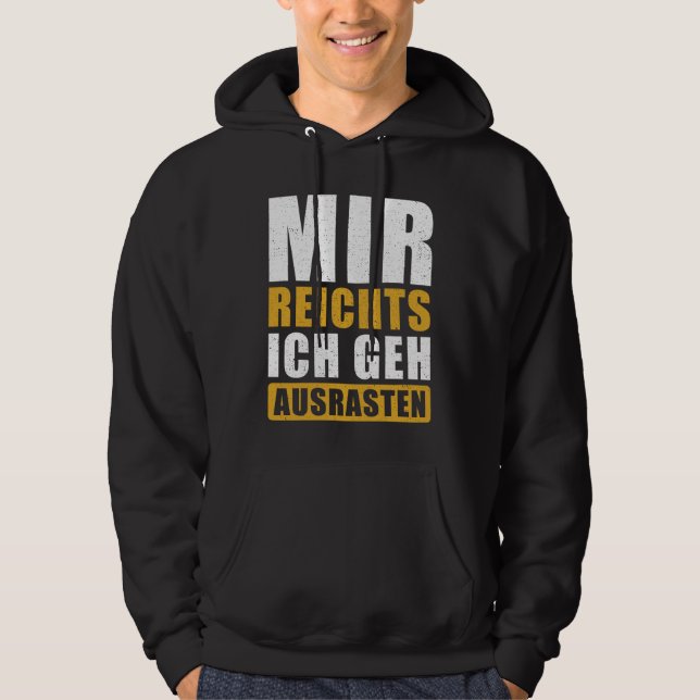 Sudadera Alemán gracioso dice que se asusta (Anverso)