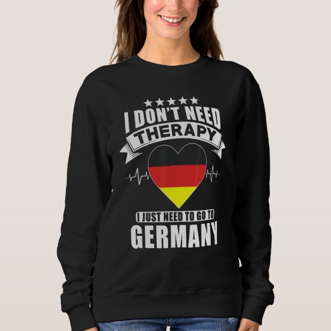 Sudadera Alemania a la que no necesito terapia (Anverso)