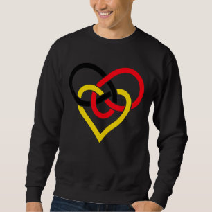 Sudadera Alemania Amarillo Rojo Corazón