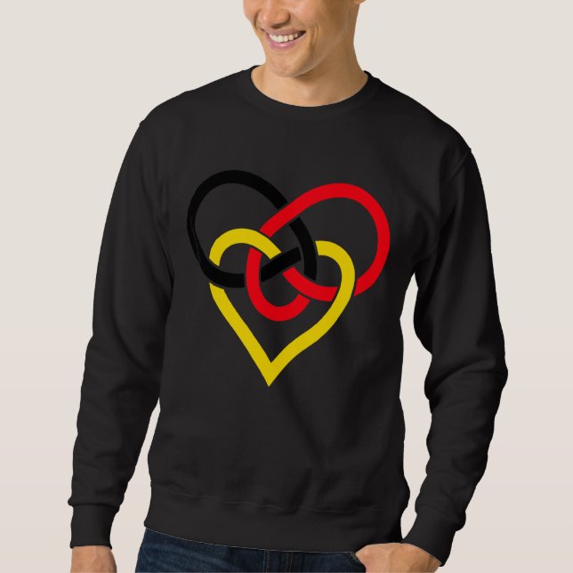 Sudadera Alemania Amarillo Rojo Corazón (Anverso)