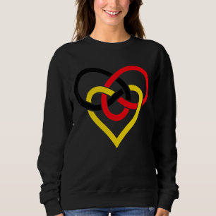 Sudadera Alemania Amarillo Rojo Corazón