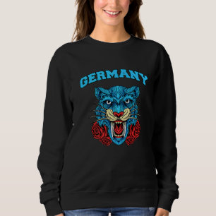 Sudadera Alemania Deutschland con Ilustracion de tigre flor