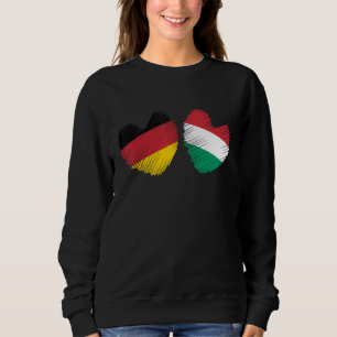 Sudadera Alemania Hungría Corazón Bandera alemana Bandera h