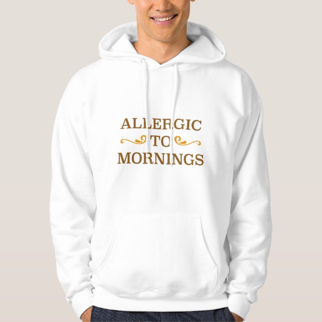 Sudadera Alergico a las Mañanas (Anverso)