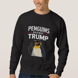 Sudadera Aletas de pingüino arriba resisten pingüinos contr