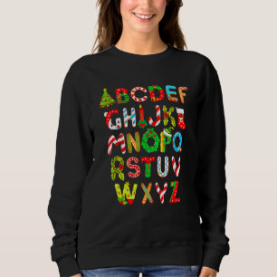 Sudadera Alfabeto de Navidad ABC Elemeno Para Profesor Est