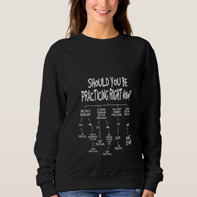 Sudadera Algoritmo de instrumentos de práctica musical feme (Anverso)