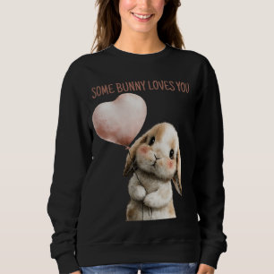 Sudadera Algun Conejo Te Ama con Globo de Corazón