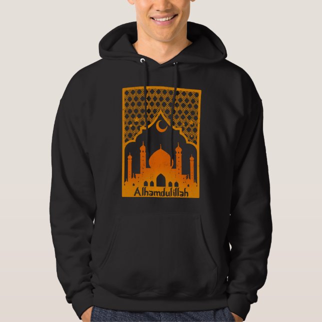 Sudadera Alhamdulillah Islamic Religion Mosque Allah Muslim (Anverso)