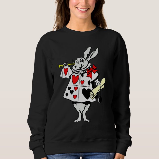 Sudadera Alice In Wonderland Rabbit Easter Tshirt Bunny Pla (Anverso)
