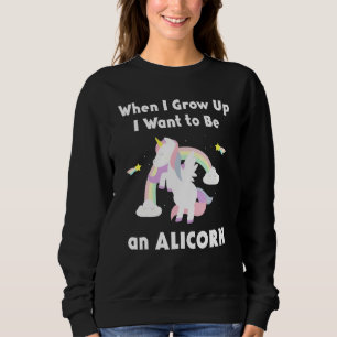 Sudadera Alicornio Cuando Creco El Pastel Magi De Arcoiris