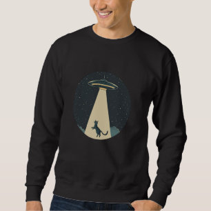 Sudadera Alien Adventure con un extraño ovni que toca un ga