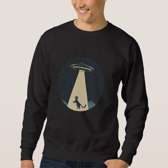 Sudadera Alien Adventure con un extraño ovni que toca un ga (Anverso)