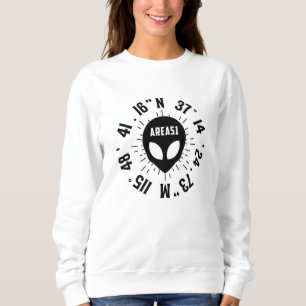 Sudadera Alien Area 51 Head Ufo Aliens Space Fun Gift Idea
