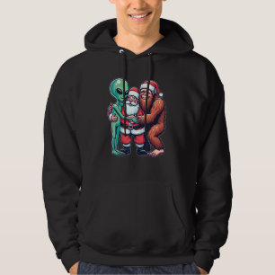 Sudadera Alien Bigfoot y Santa Claus Believer Funny Chris