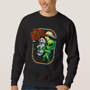 Sudadera Alien blanco gracioso te eligen un ovni
