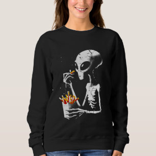 Sudadera Alien comiendo bolas francesas - Gráfica divertida