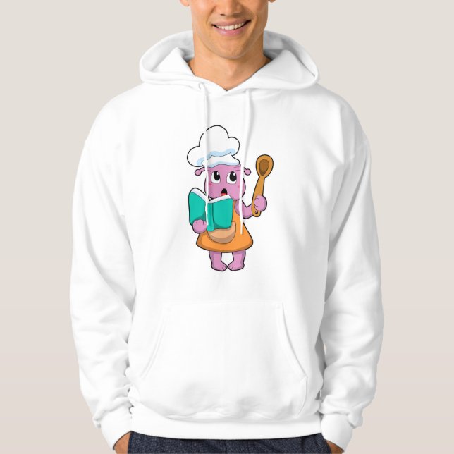 Sudadera Alien como cocinero con libro de cocina (Anverso)