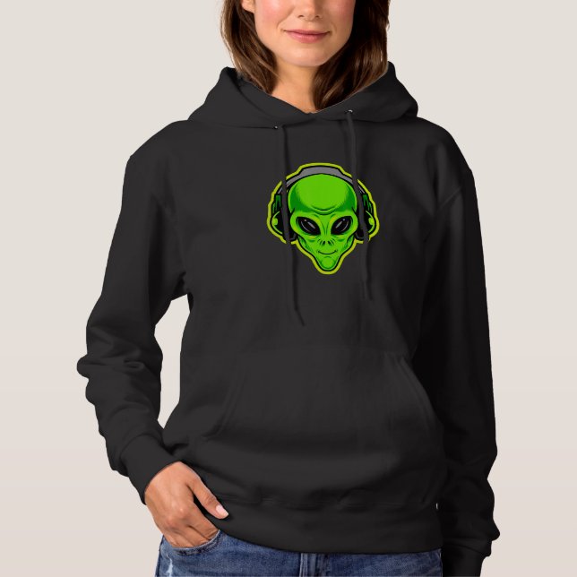 Sudadera Alien con audífonos está listo (Anverso)