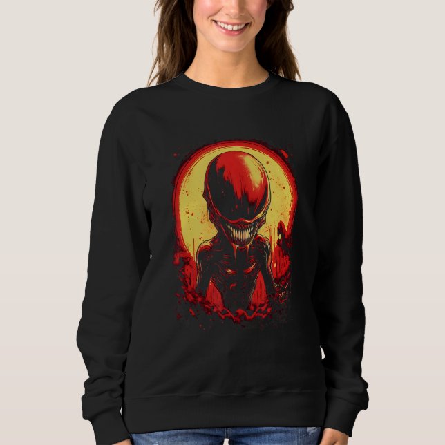 Sudadera Alien Creature Extraterrestrial by Haunted Horror  (Anverso)