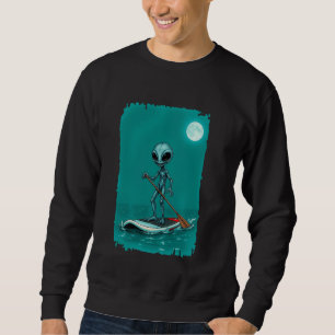 Sudadera Alien en un Stand-up-Paddle-Board 1 - Diversión de